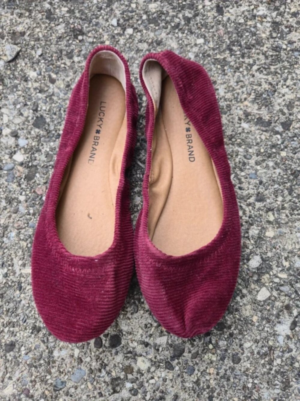 Lucky Brand Ballet Flats Maroon Size 6.5 / 37